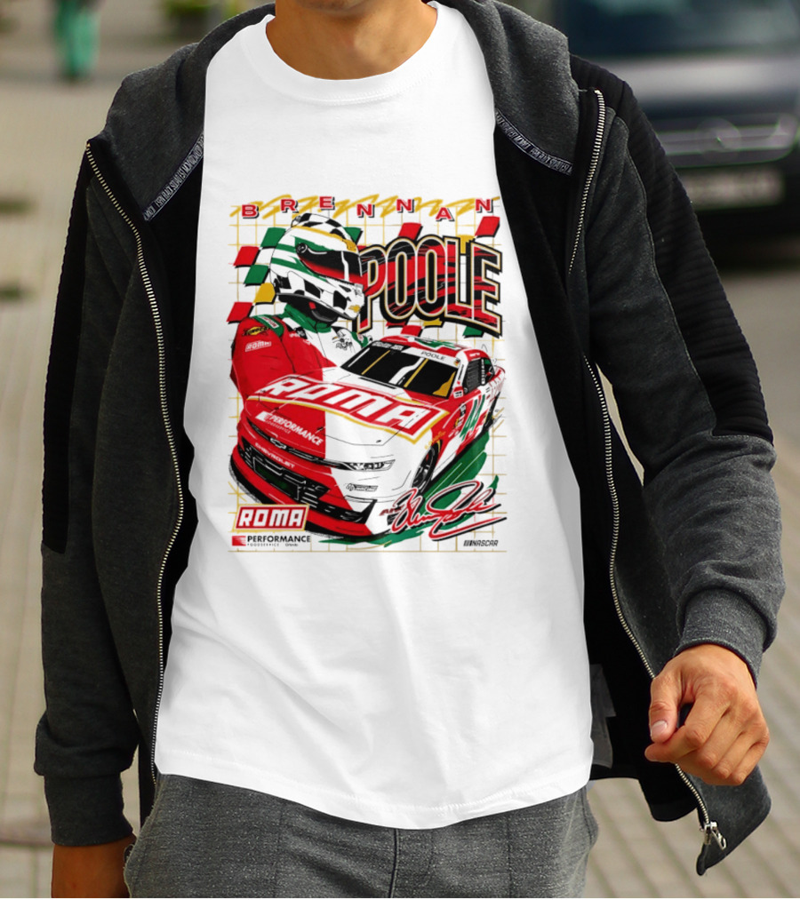 Brennan Poole 44 Roma Performance Motorsports Racing Suit Daytona Race Day T-Shirt