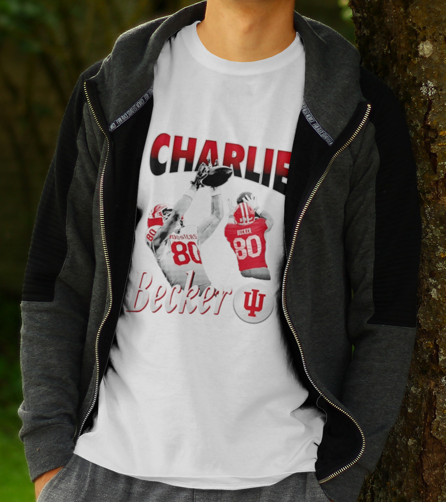 Charlie Becker Indiana Hoosiers Football 80 Receiver Catch IU T-Shirt
