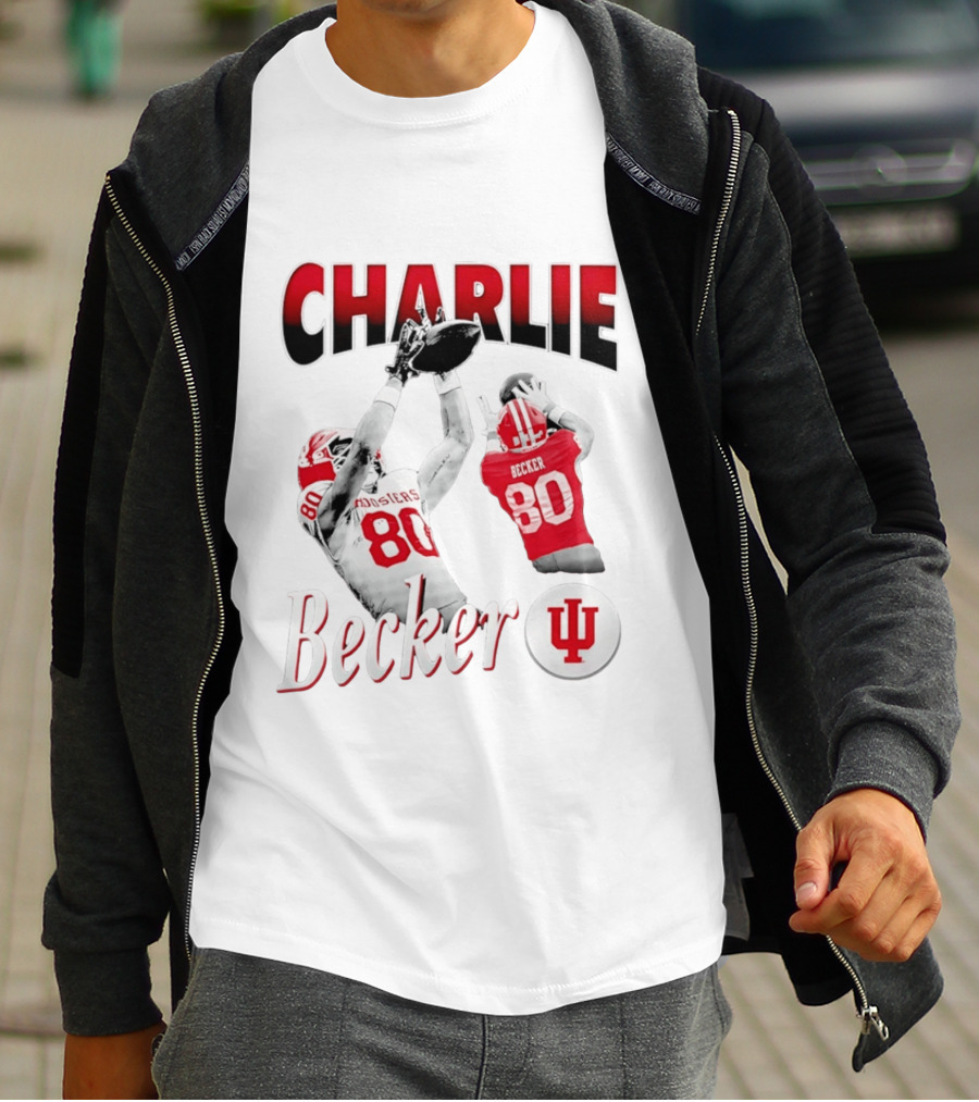 Charlie Becker Indiana Hoosiers Football 80 Receiver Catch IU T-Shirt