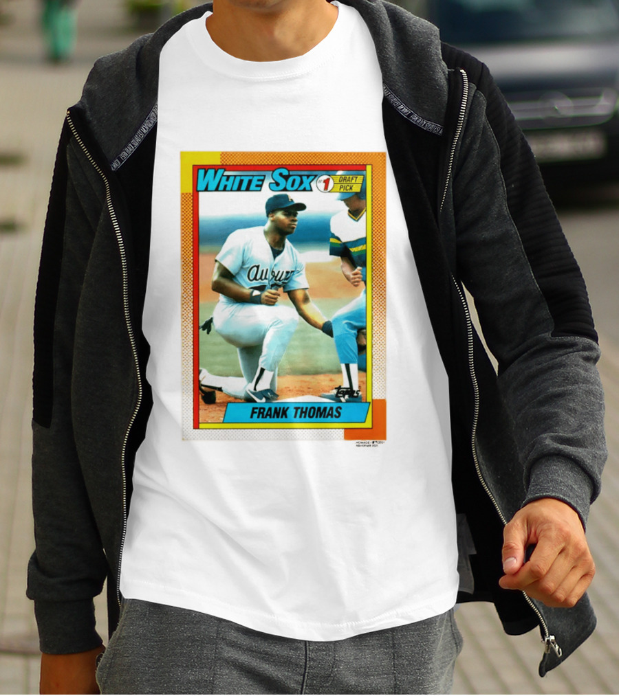 White Sox Frank Thomas 1990 Topps No. 1 Draft Pick Rookie Card T-Shirt