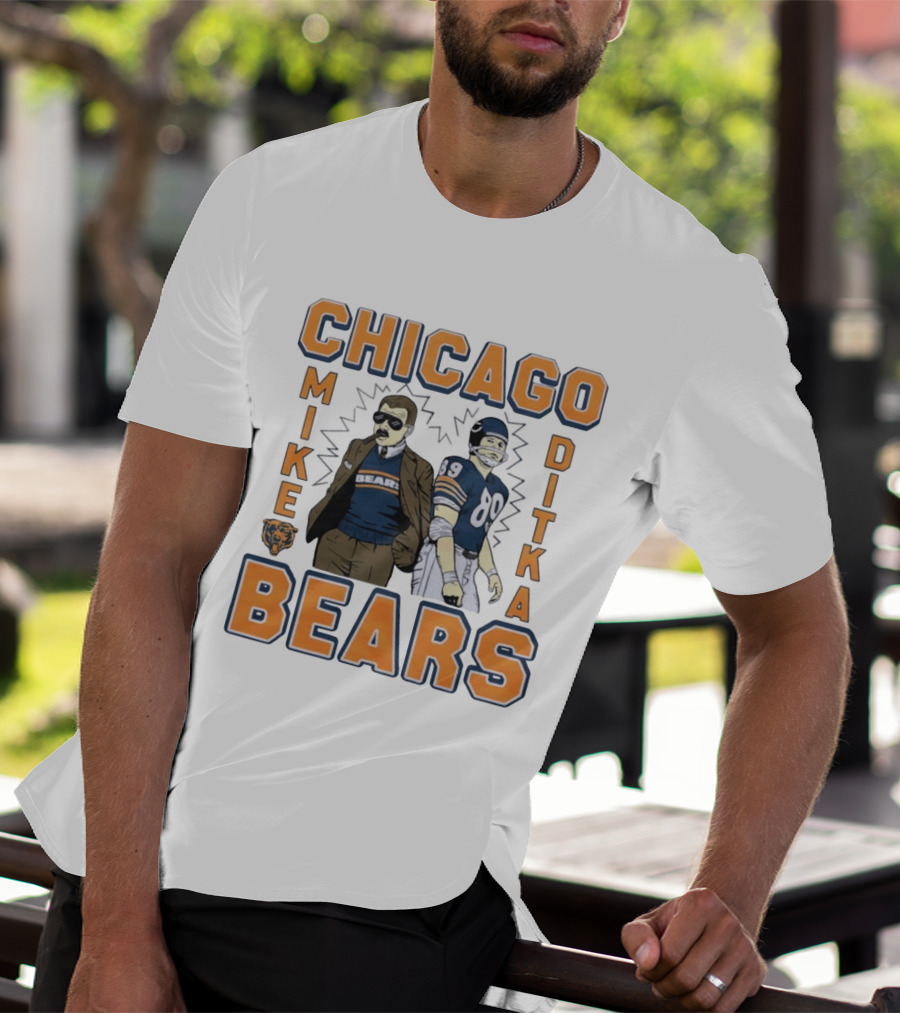 Mike Ditka Chicago Bears Retro Style Smoking Cigar T-Shirt