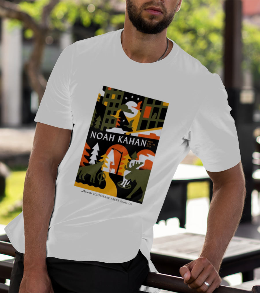 Noah Kahan April 6 14 16 2024 Toronto Wildlife Cityscape T-Shirt