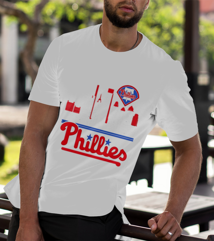 Philadelphia Phillies 2025 City Skyline And Players Names T-Shirt
