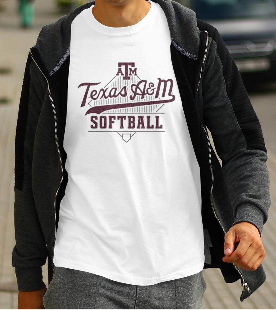 Texas A&M Softball Home Plate Script T-Shirt