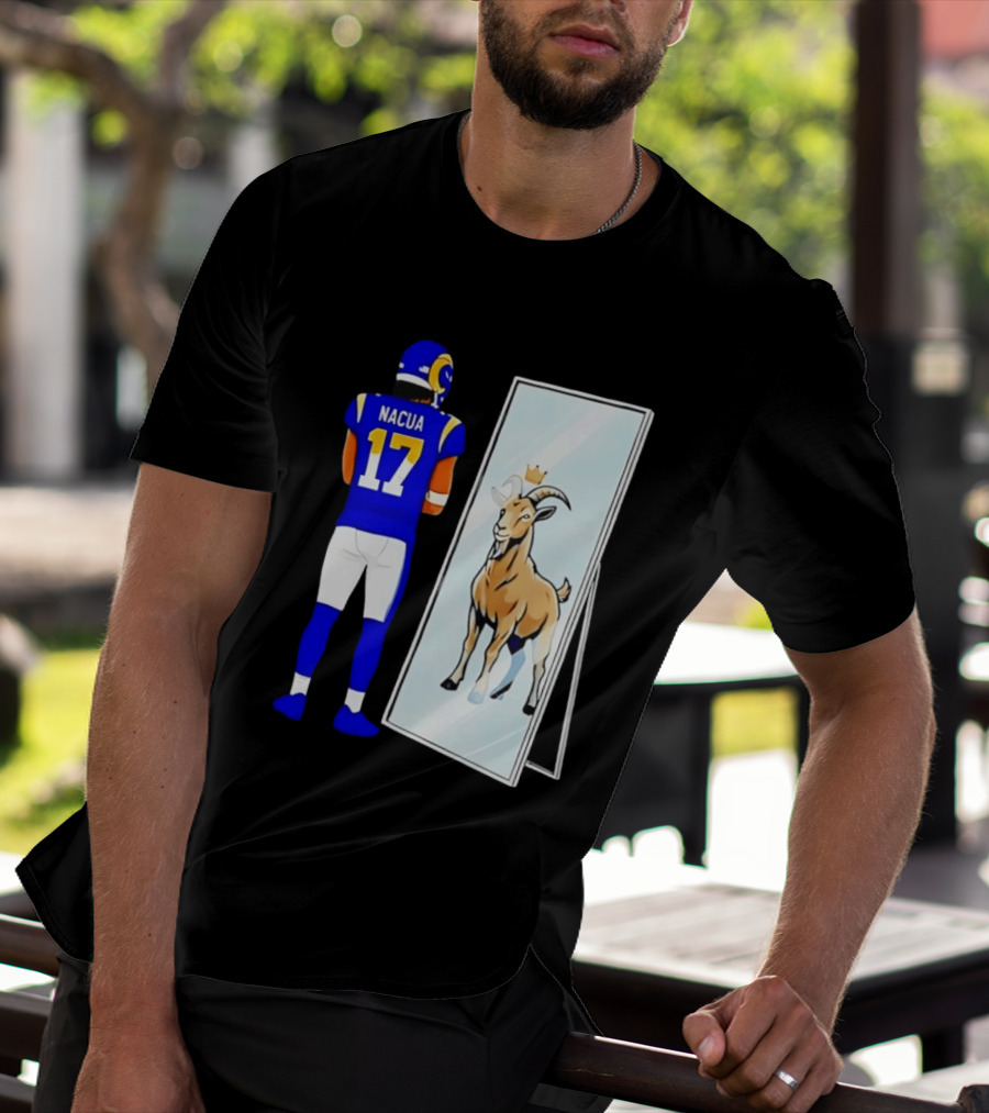 Puka Nacua 17 Los Angeles Rams Mirror Goat Crown T-Shirt