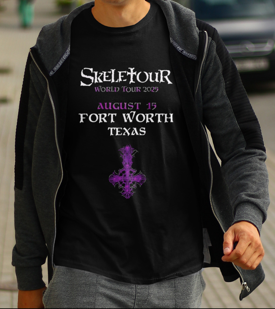 Skeletour World Tour 2025 August 15 Fort Worth Texas T-Shirt