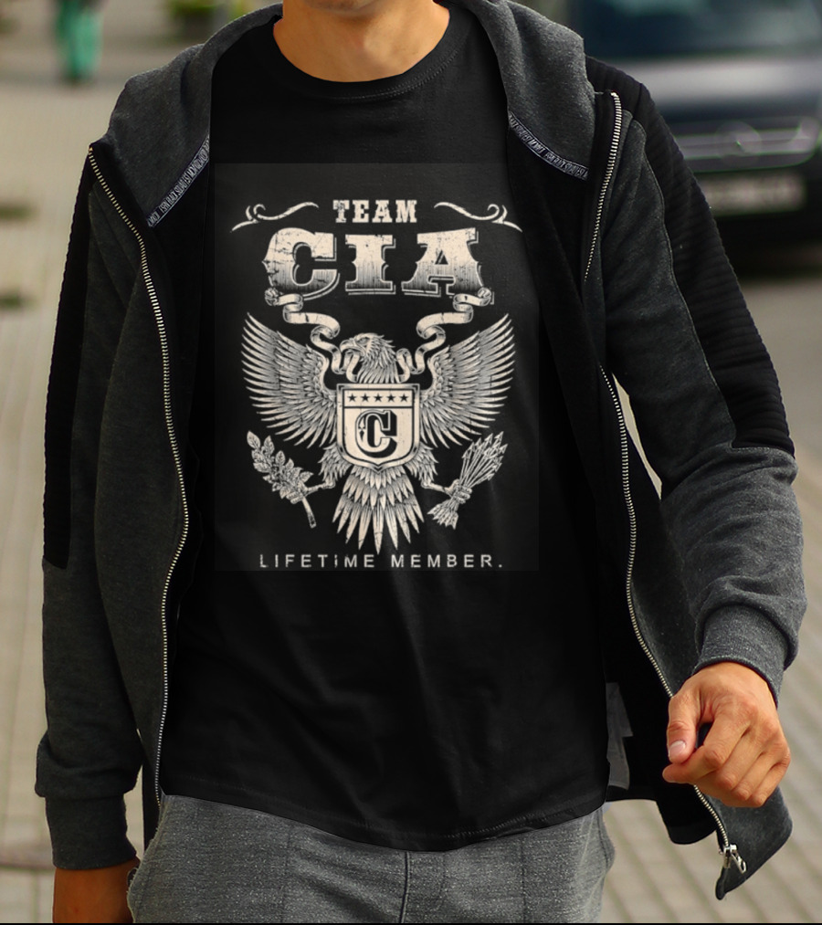 Team CIA Lifetime Member Emblem With Eagle Crest T-Shirt
