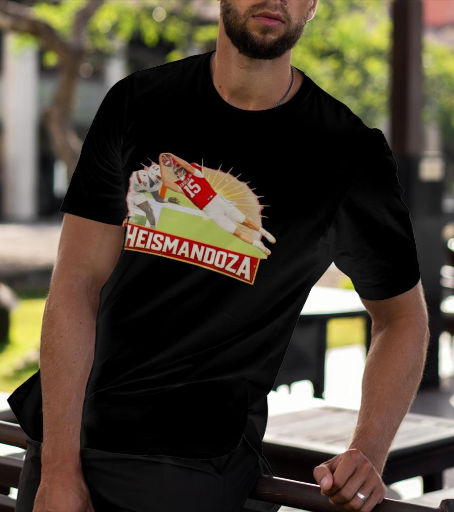 Heismandoza Superhero Fernando Fanatics IU Football Indiana Mendoza 15 T-Shirt