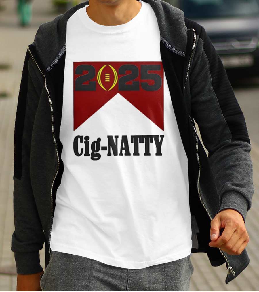 Indiana Hoosiers 2025 Cig Natty Football Banner T-Shirt