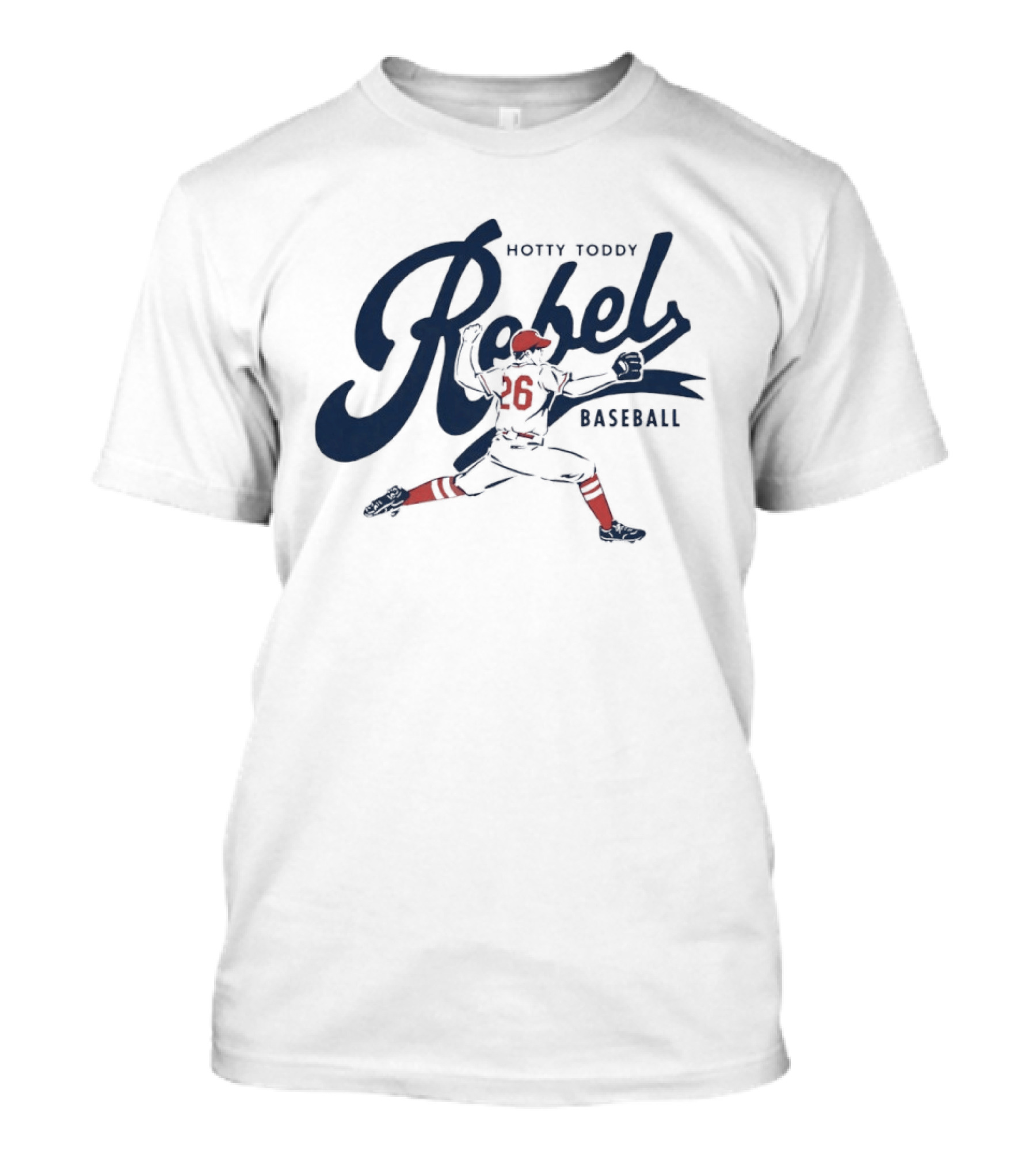 Hotty Toddy Rebel Ole Miss Baseball 36 T-Shirt