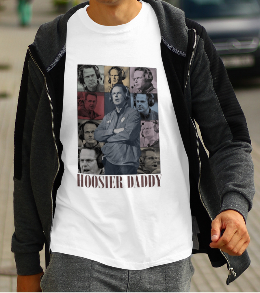 Indiana Hoosiers Curt Cignetti Hoosier Daddy Coach Collage T-Shirt