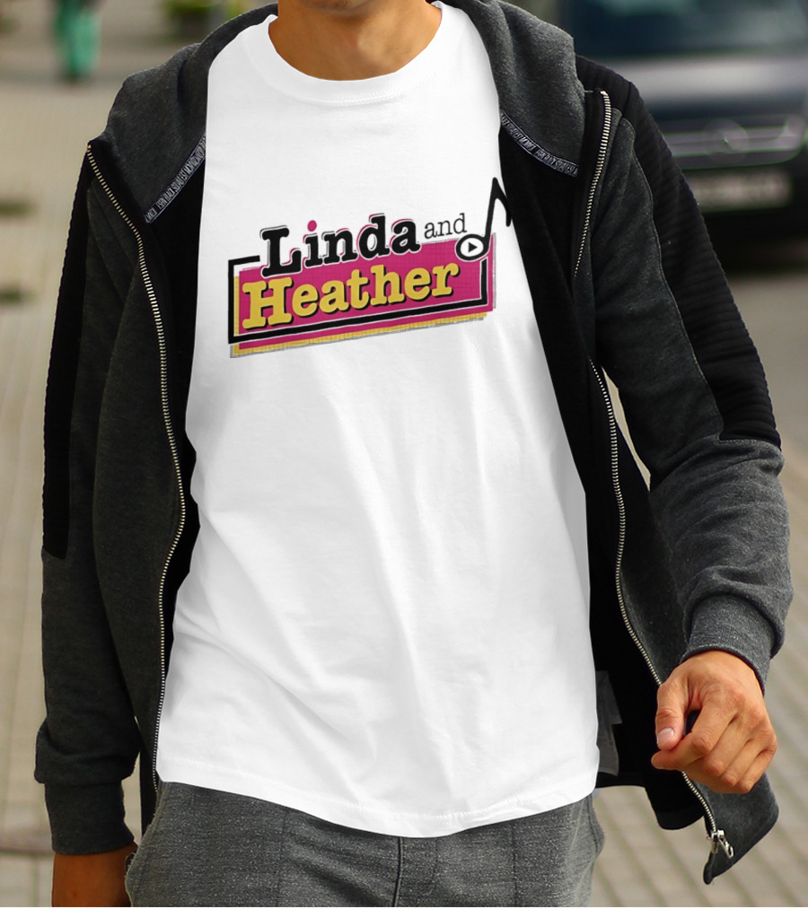 Linda And Heather Baseball Text Vintage Retro Block T-Shirt