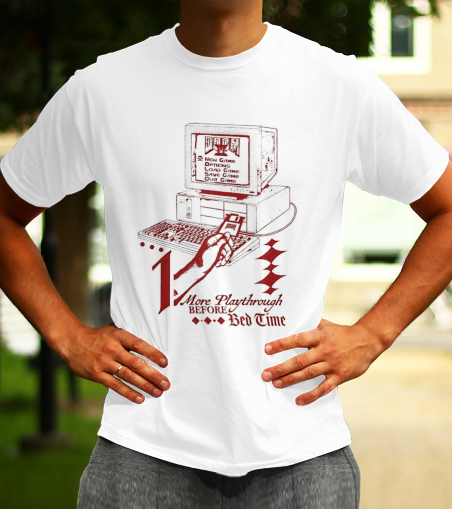 More Playthrough Before Bed Time Retro Gaming Console T-Shirt