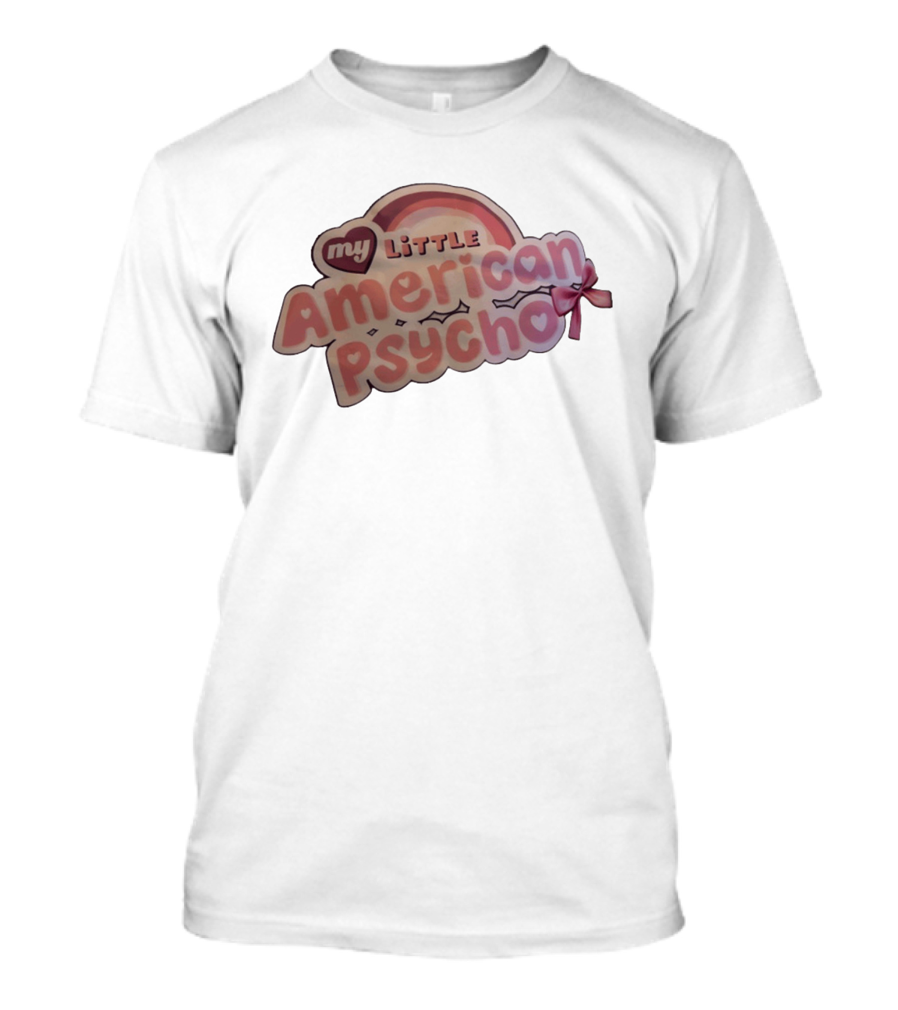 My Little American Psycho Rainbow Bow T-Shirt