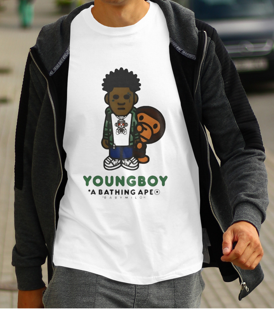 NBA YoungBoy BAPE Milo Collaboration A Bathing Ape T-Shirt