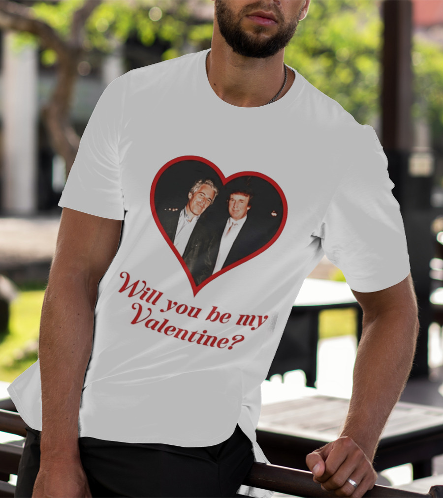 Will You Be My Valentine Heart Frame T-Shirt