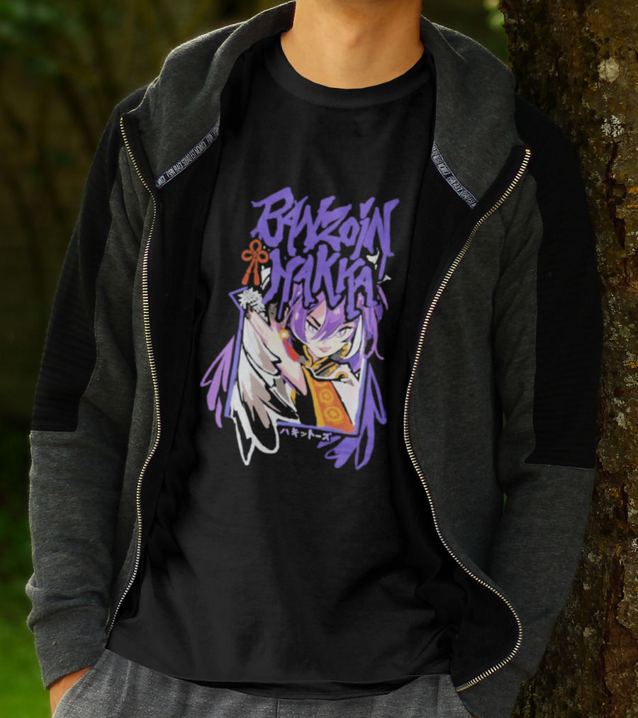 Banzoin Hakka Anime Character Purple Hair And Orange Outfit T-Shirt