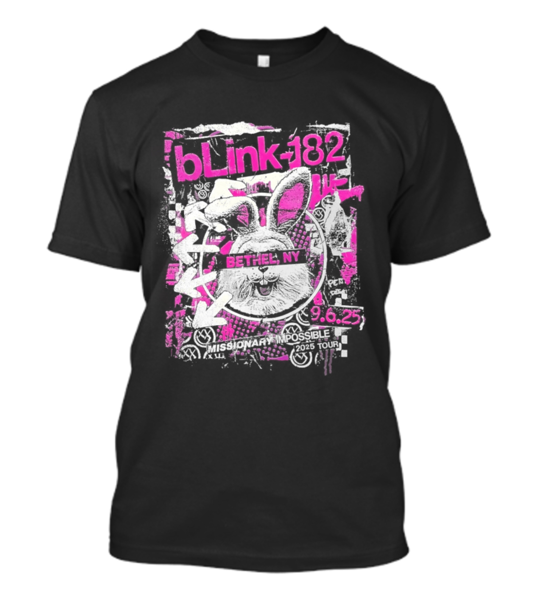 Blink 182 Missionary Impossible 2025 Bethel NY Tour T-Shirt