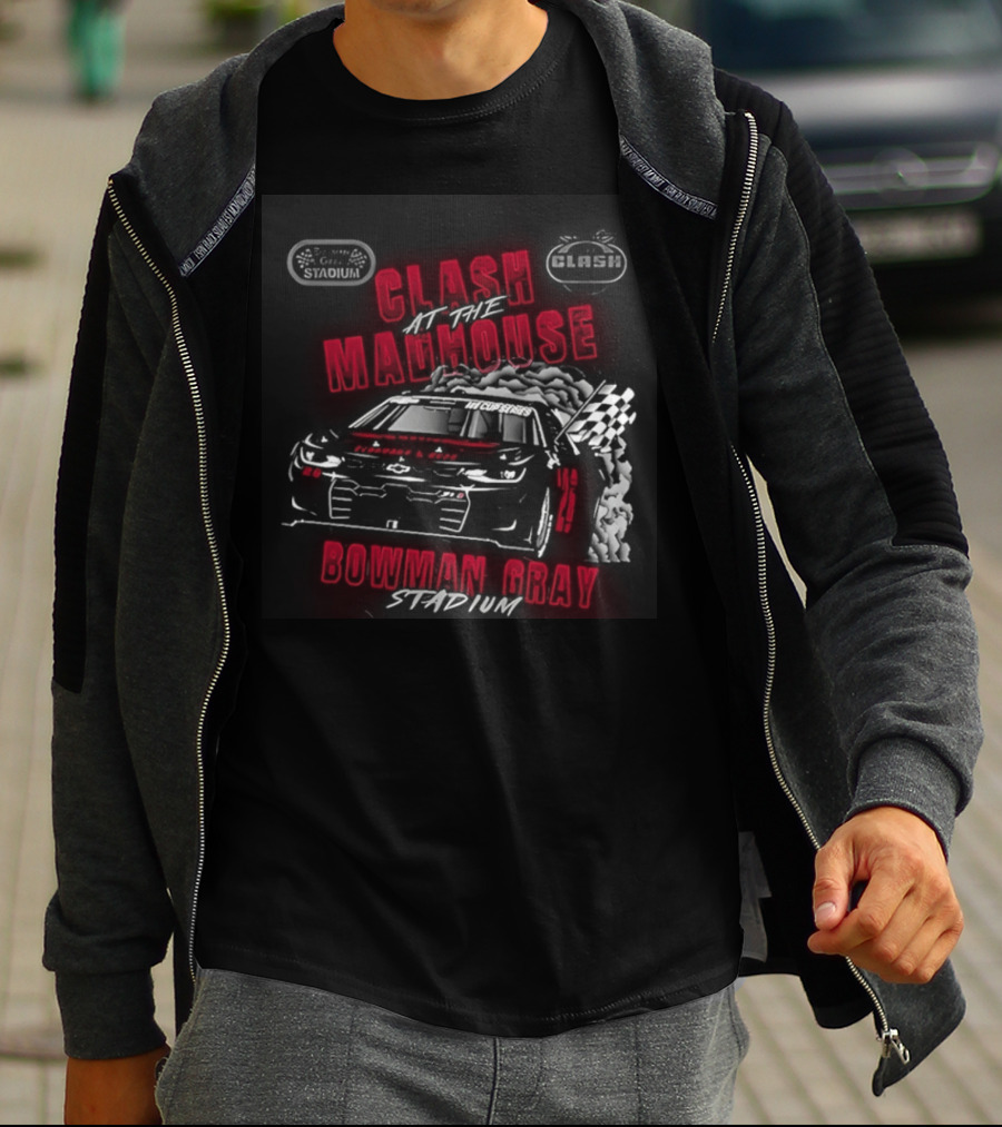 Clash At The Madhouse Ghost Car Bowman Gray 2026 T-Shirt