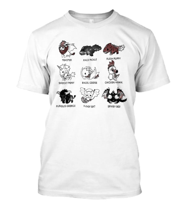 TeeTurtle Monster Evolution Toxikit Rage Beast Spikeback Angel Beast Demonic Angel Savage Crusher Puppet Bat Beast Pup T-Shirt