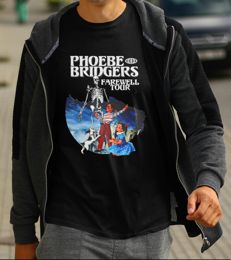 Phoebe Bridgers Farewell Tour Vintage Style Skeleton Kids And Dog T-Shirt