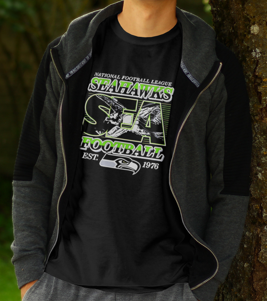 National Football League Seahawks SEA Football Est 1976 T-Shirt