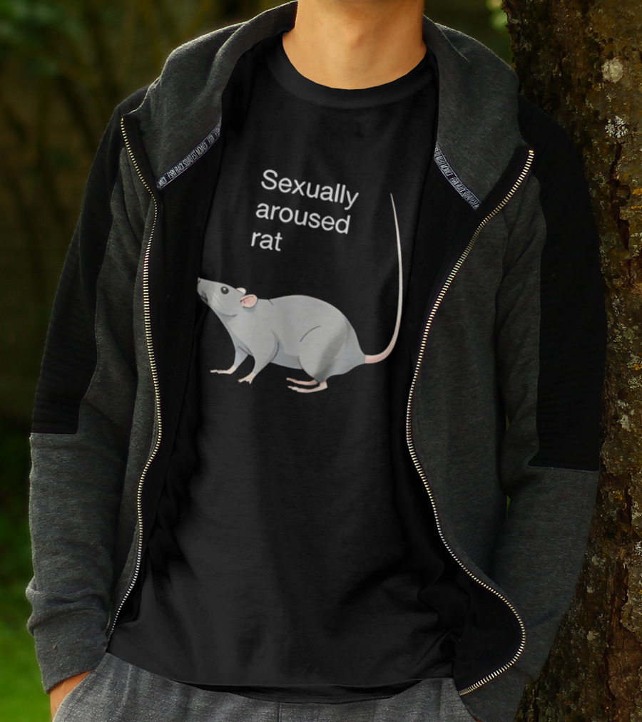 Sexually Aroused Rat Vintage Meme Humor T-Shirt