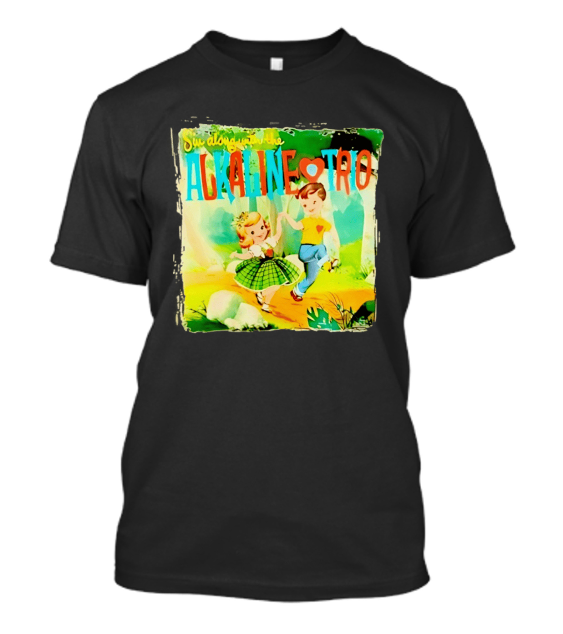 Sin Along With The Alkaline Trio Vintage Cartoon T-Shirt