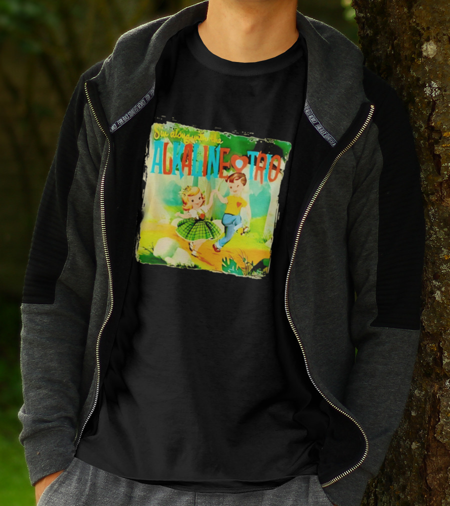 Sin Along With The Alkaline Trio Vintage Cartoon T-Shirt