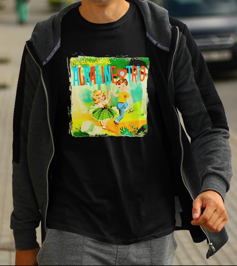 Sin Along With The Alkaline Trio Vintage Cartoon T-Shirt