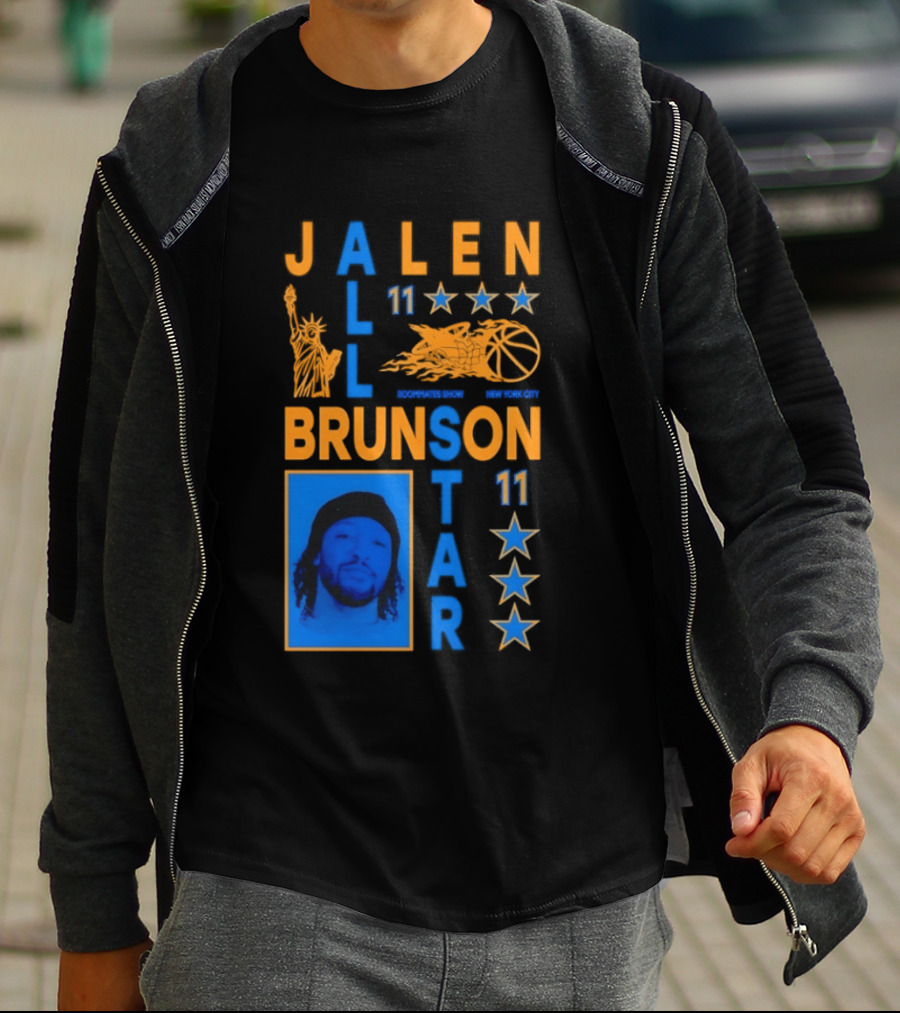Jalen Brunson 11 NY Knicks All Star Basketball Stars T-Shirt