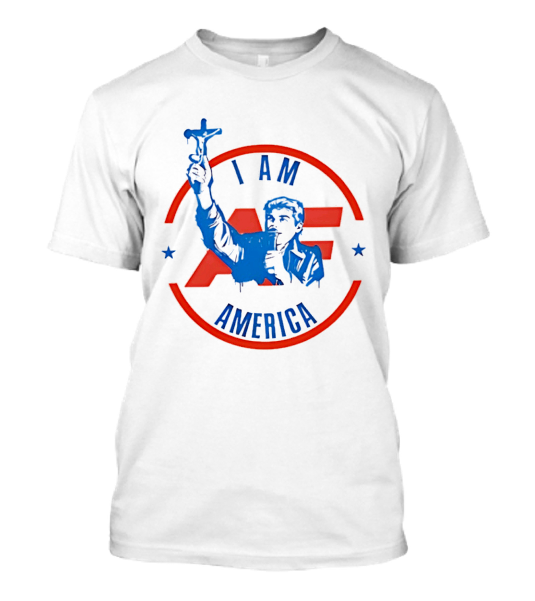 I AM America First Crucifix AF T-Shirt