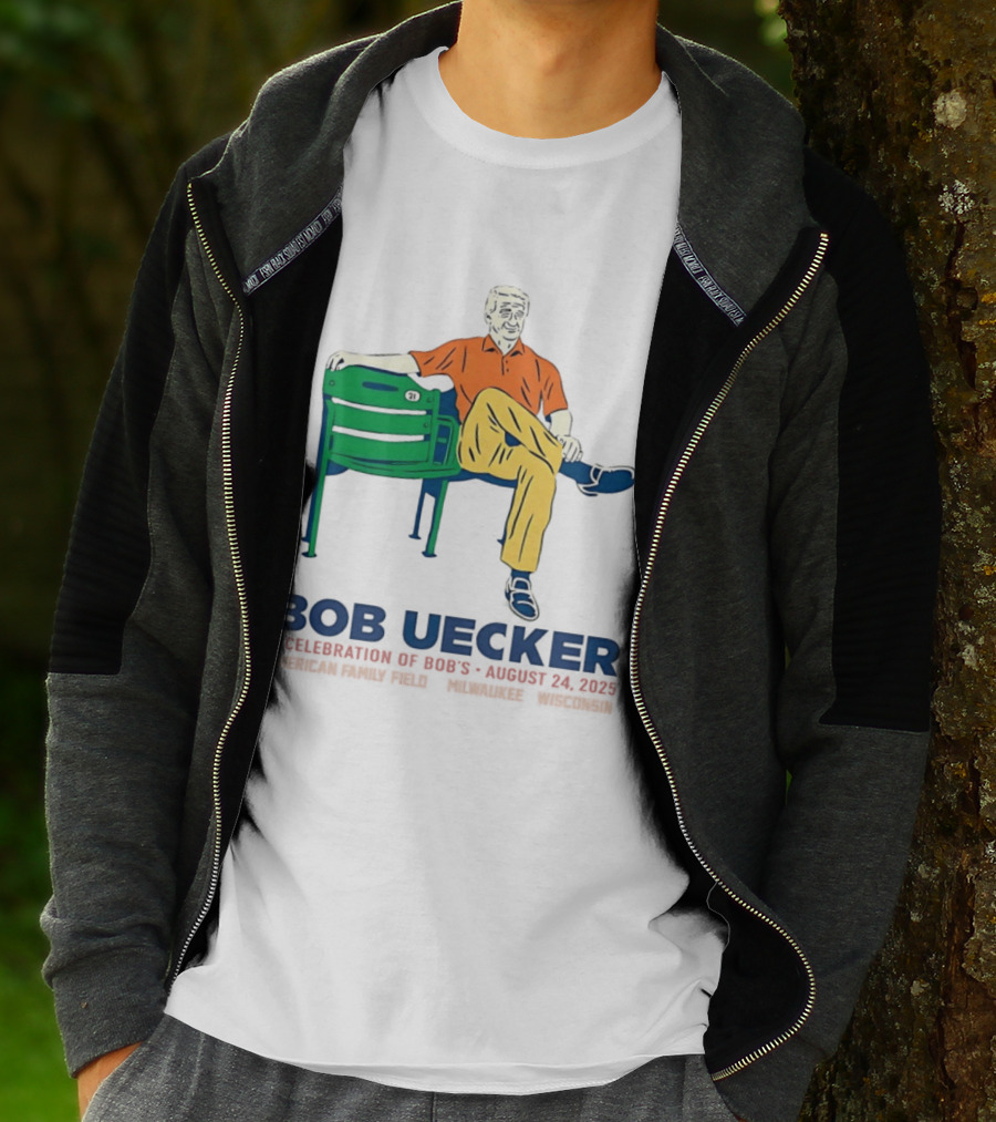 Bob Uecker A Celebration Of Bob's Life August 24 2023 Milwaukee Baseball Chair 21 T-Shirt