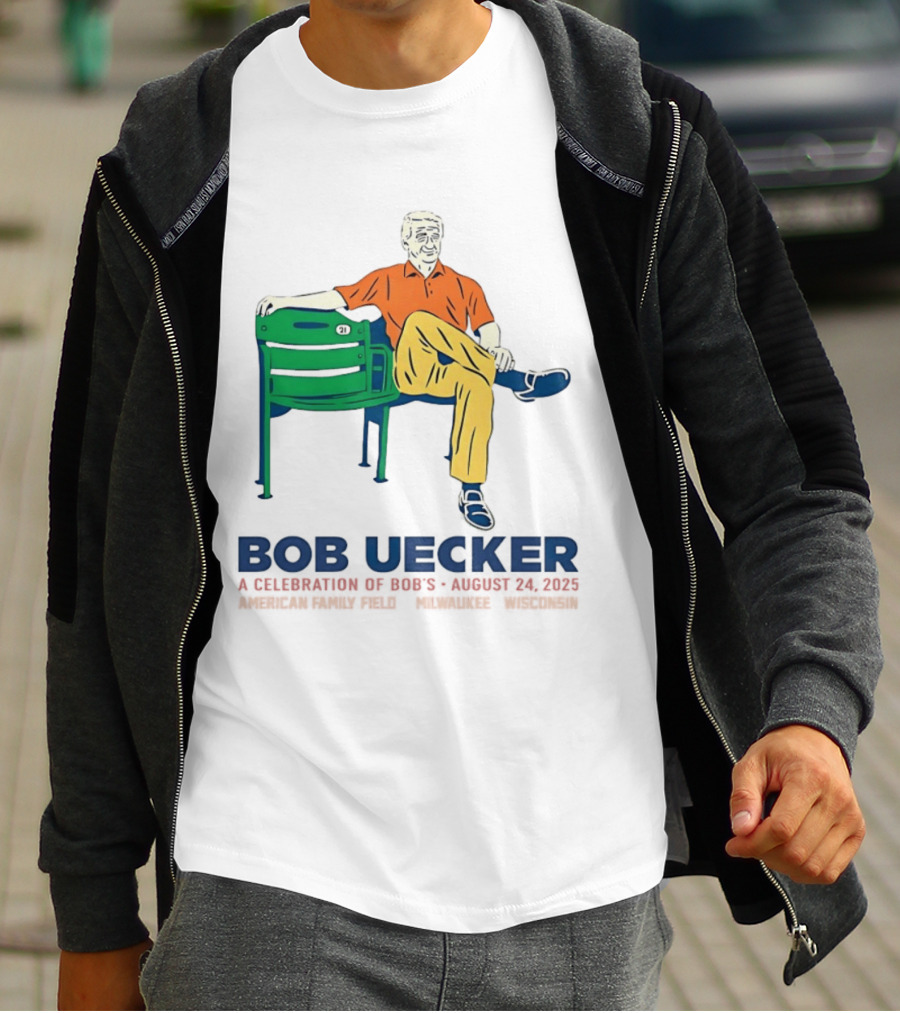 Bob Uecker A Celebration Of Bob's Life August 24 2023 Milwaukee Baseball Chair 21 T-Shirt