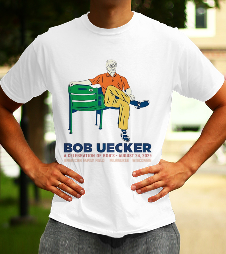 Bob Uecker A Celebration Of Bob's Life August 24 2023 Milwaukee Baseball Chair 21 T-Shirt