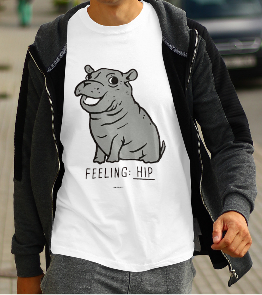 Feeling Hip Teamfiona Hippo Cute Cartoon T-Shirt