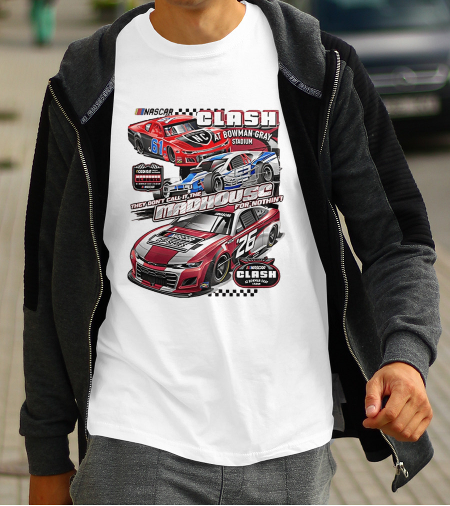 NASCAR Clash At Bowman Gray Stadium 2026 Madhouse Racing Event T-Shirt