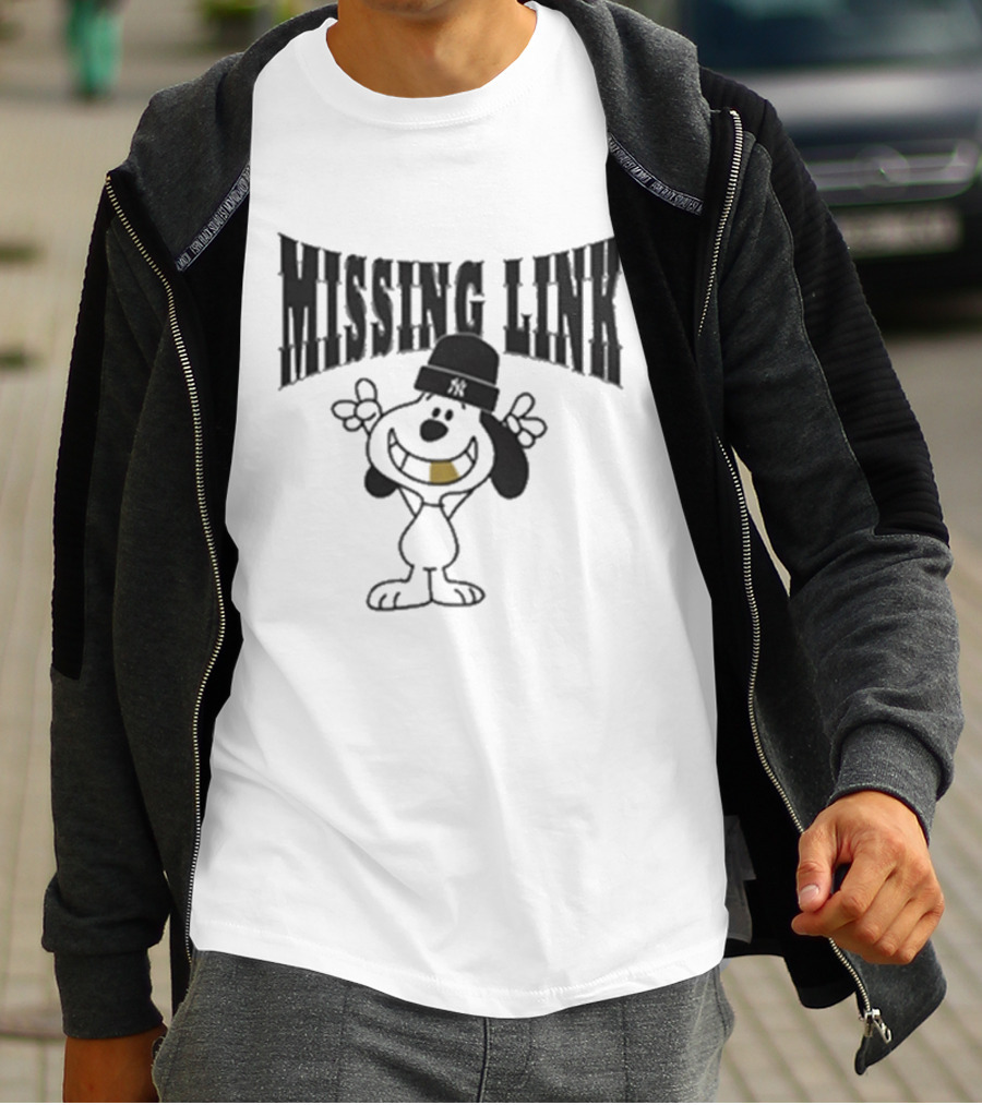 Missing Link Hip Hop Inspired Character With Gold Tooth Beanie T-Shirt