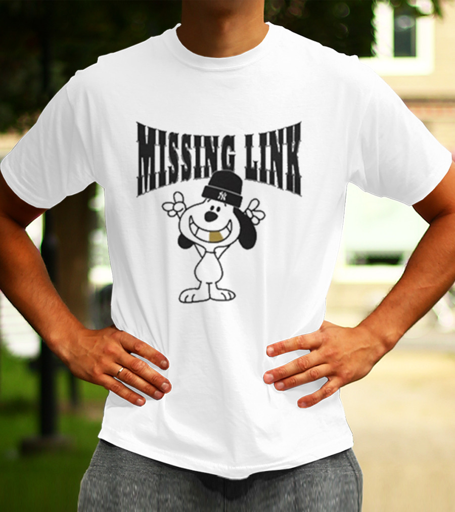 Missing Link Hip Hop Inspired Character With Gold Tooth Beanie T-Shirt