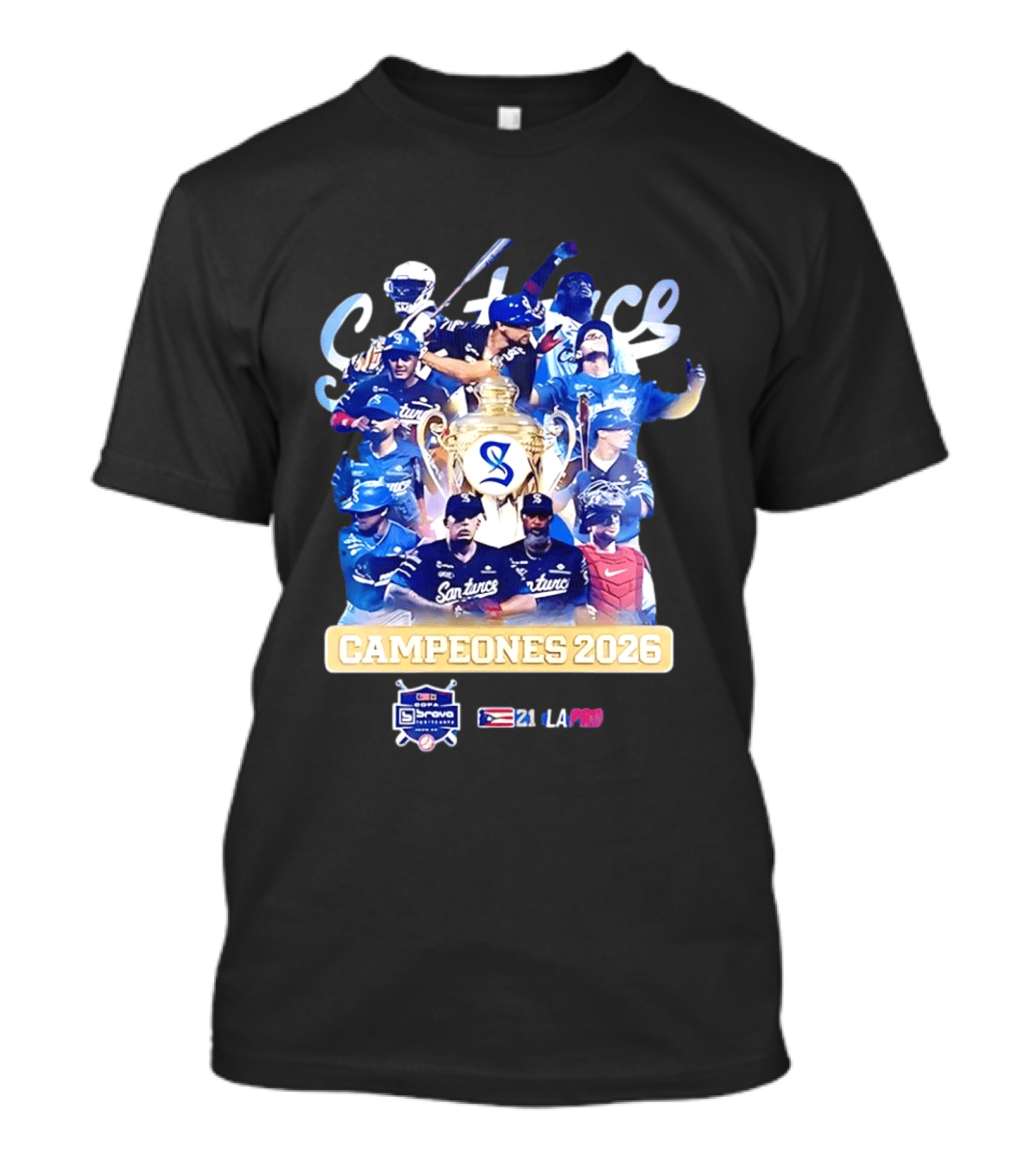 Cangrejeros De Santurce Campeones 2026 LBPRC Customized Team Celebration T-Shirt