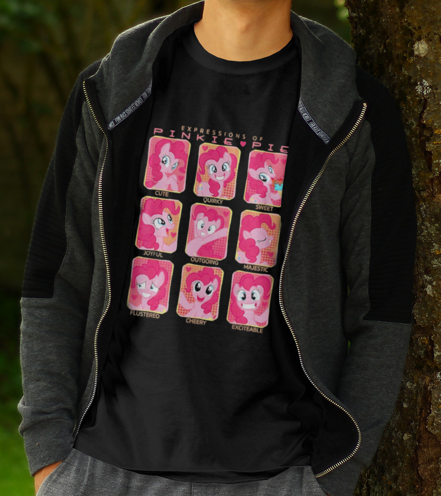 Expressions Of Pinkie Pie My Little Pony Funny Happy Faces T-Shirt