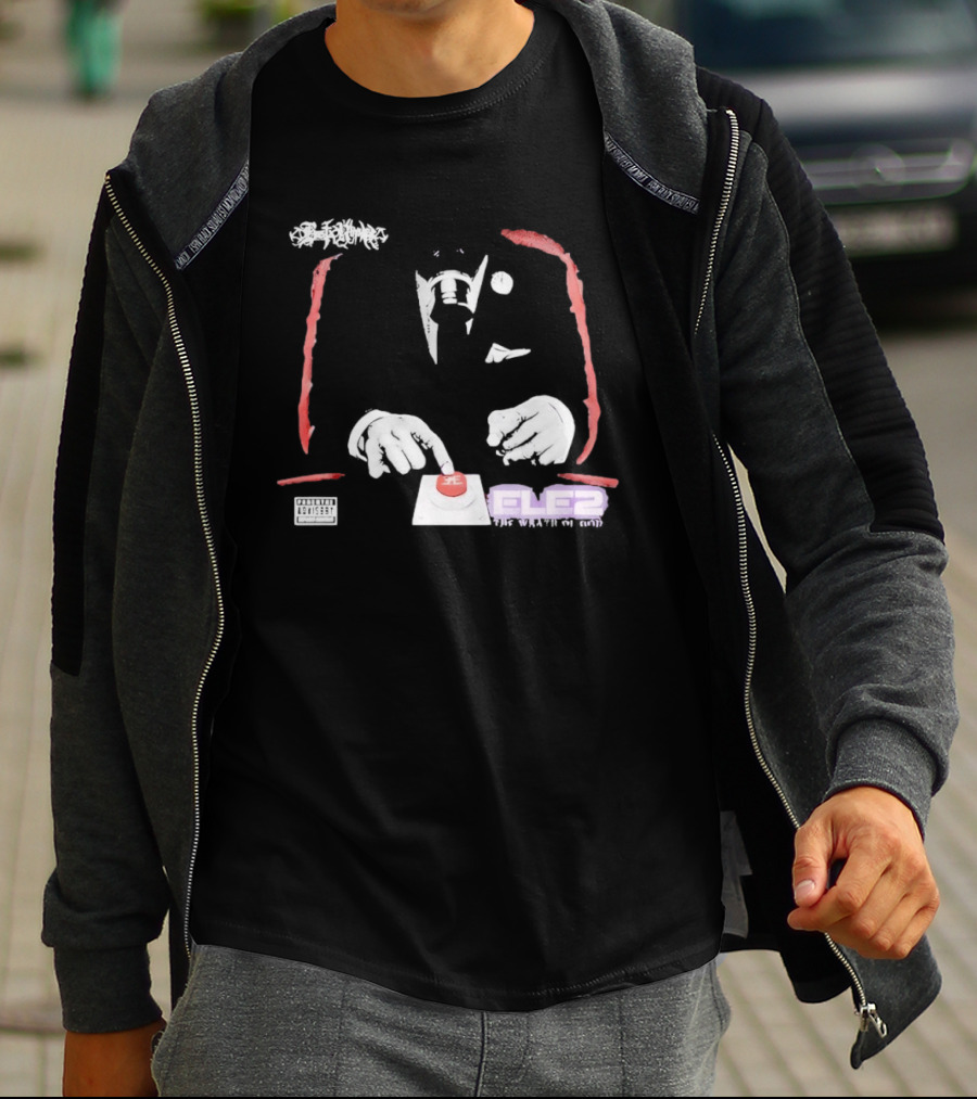 Busta Rhymes ELE2 Doomsday Wrath Of God Button T-Shirt