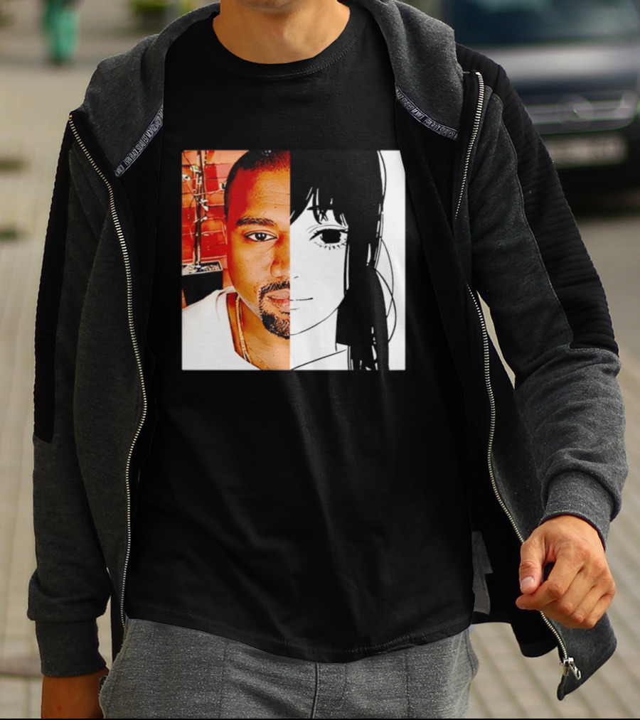 Chainsaw Man Asa Mitaka Kanye West YeAsa Split Face T-Shirt