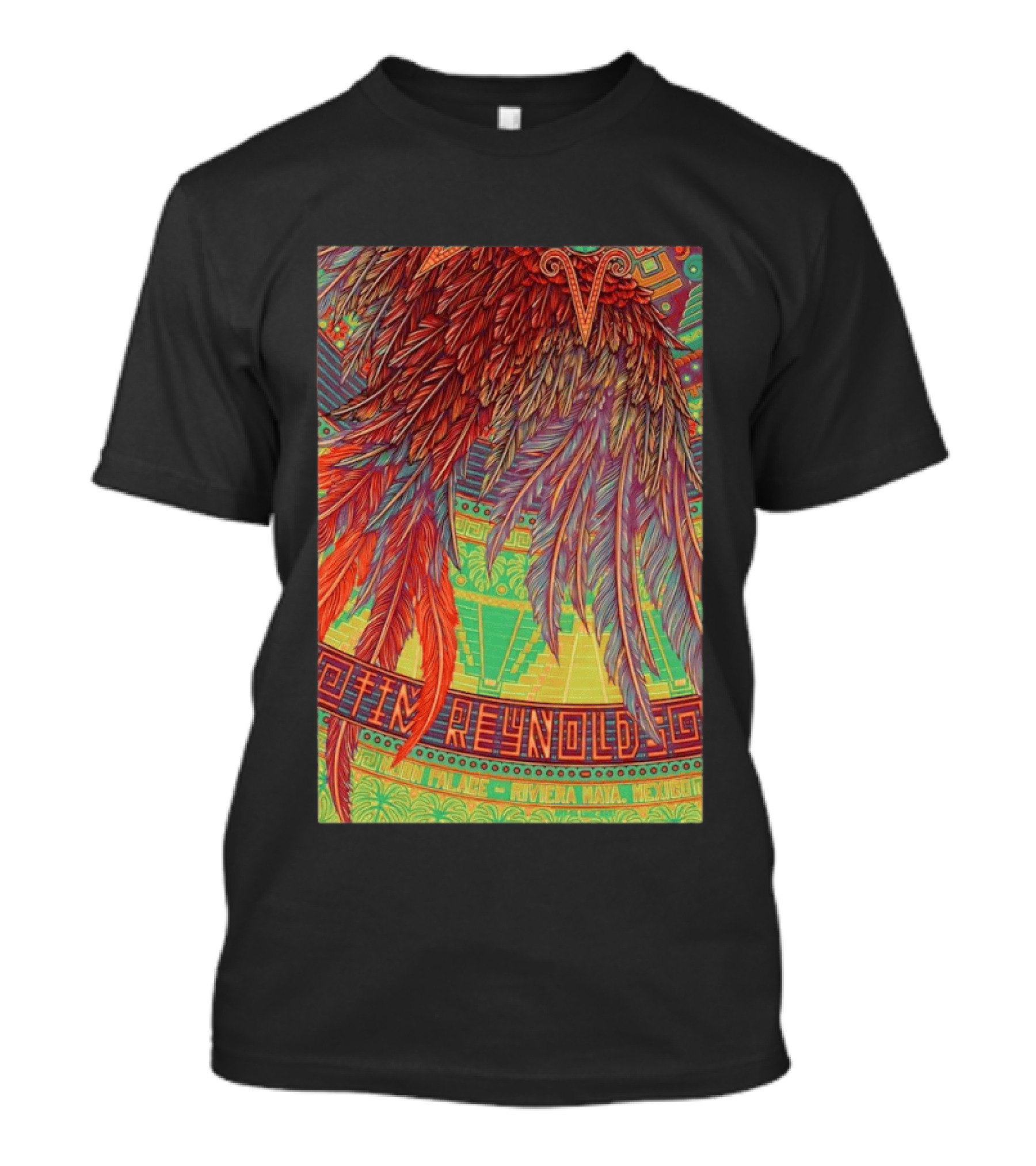 Dave Matthews Band 2026 Mexico Tim Reynolds Vibrant Feather T-Shirt