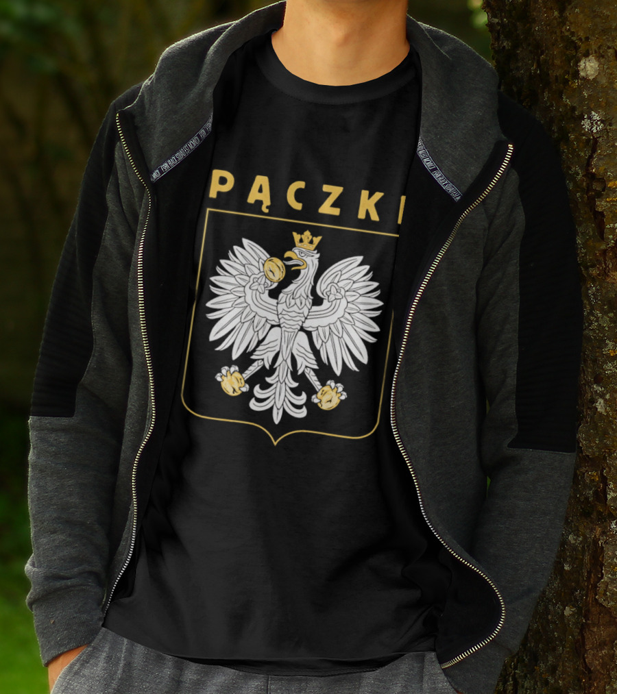 Pączki Polish Eagle Crest Screen Print T-Shirt