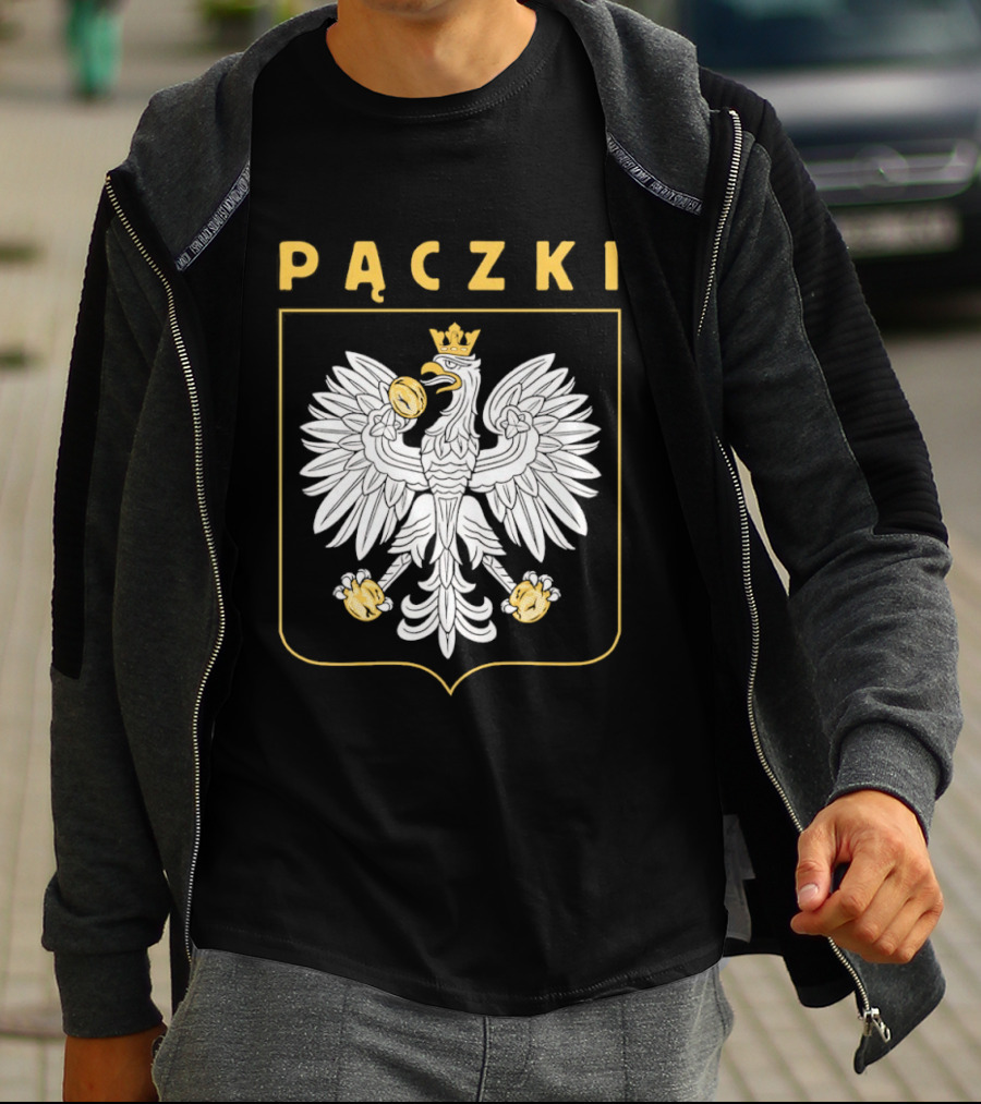 Pączki Polish Eagle Crest Screen Print T-Shirt