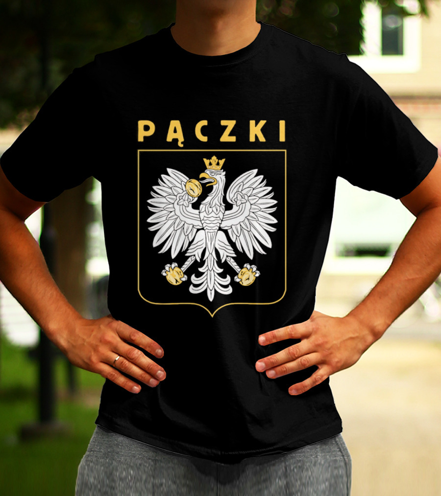 Pączki Polish Eagle Crest Screen Print T-Shirt