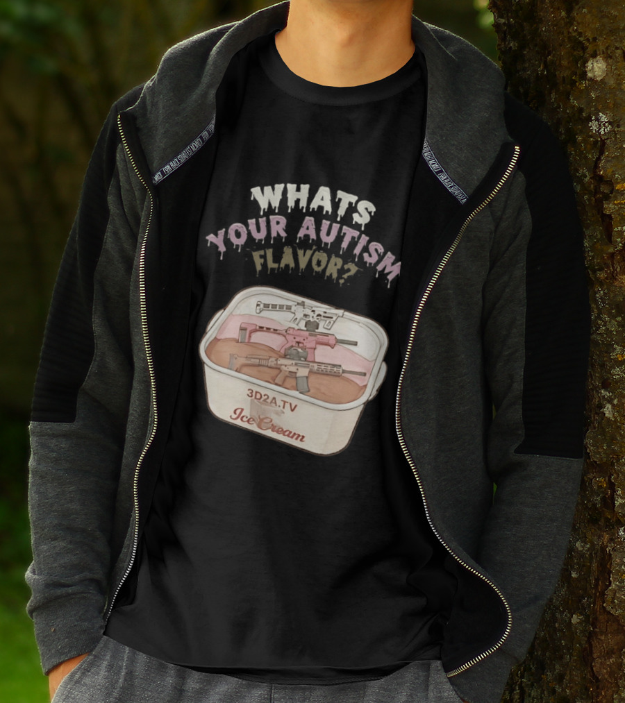 3D2A.TV Ice Cream Whats Your Autism Flavor T-Shirt