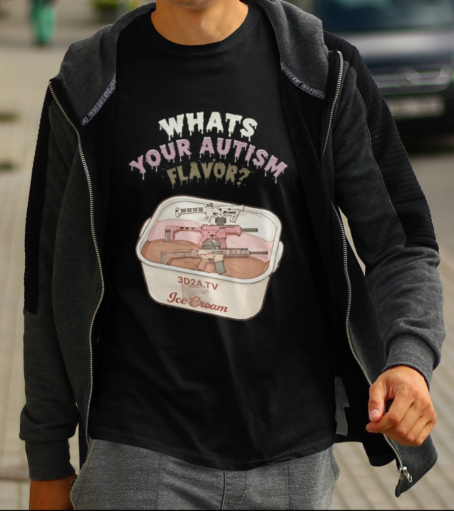 3D2A.TV Ice Cream Whats Your Autism Flavor T-Shirt