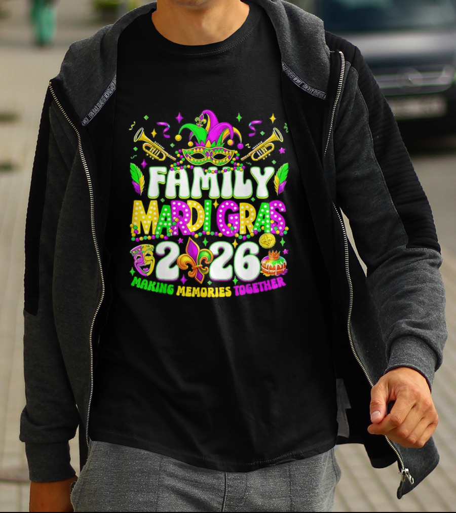 Family Mardi Gras 2026 Celebrating Memories Together T-Shirt